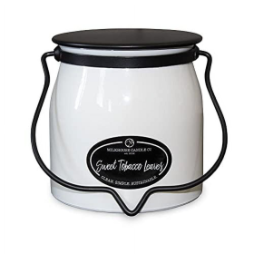 Milkhouse Candle Company, Creamery Scented Soy Candle: Butter Jar Candle, Sweet Tobacco Leaves, 16-Ounce