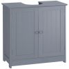 Bathroom Cabinet with 2 Doors and Shelf Bathroom Vanity Grey-AS